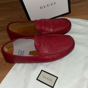 GUCCI LOAFERS RED/MAROON/BURGUNDY SIZE 8 1/2 US Men’s